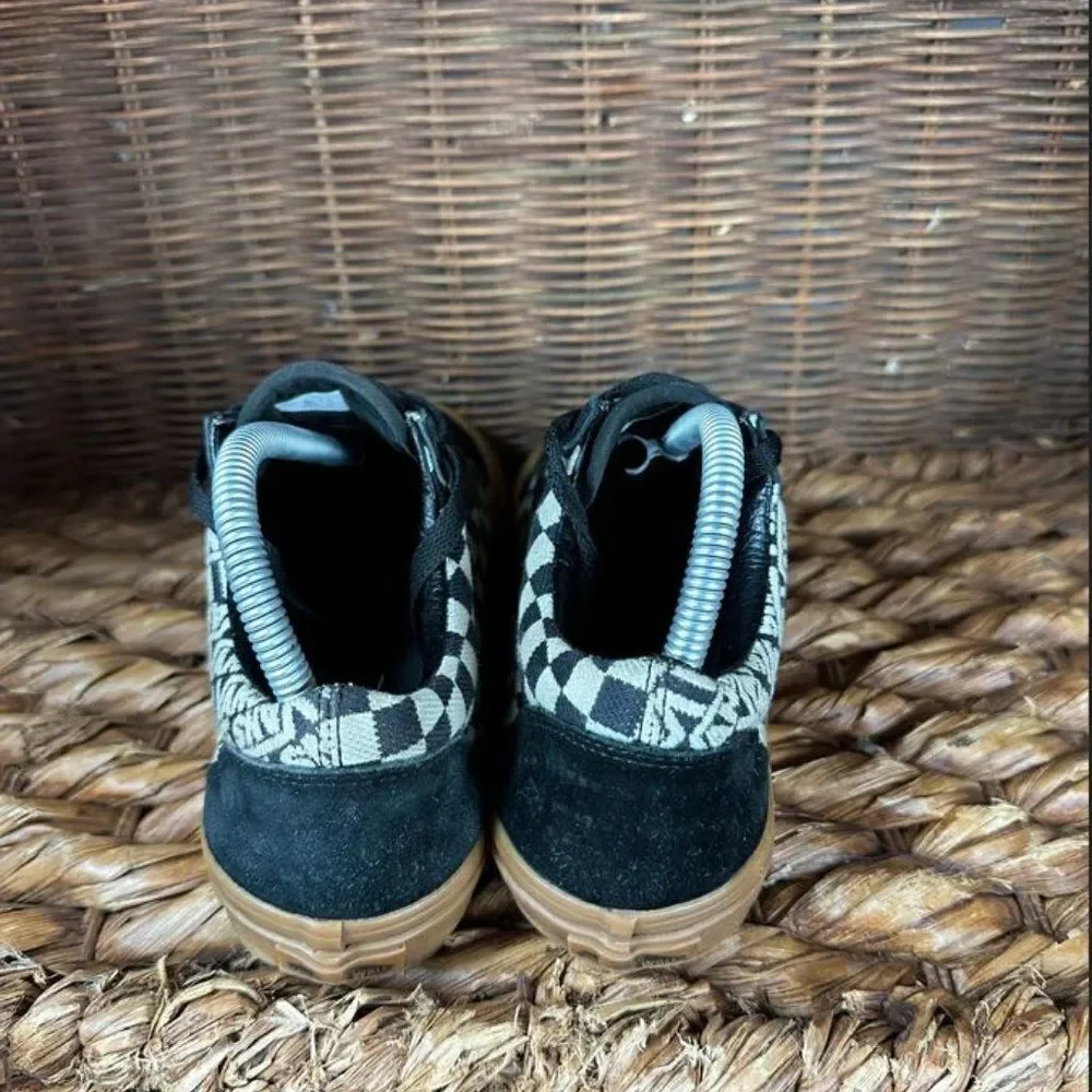 Vans Sz 7 Men's Black Graphic Logo Low Top Lace Up Sneakers‎